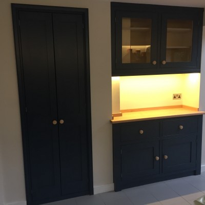 Cabinet with inset lighted area
